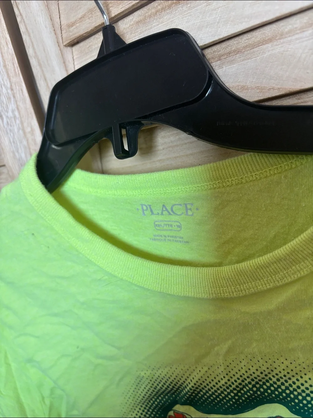 Place Neon Lime Gaming Controller Tee with Red Accents XXL